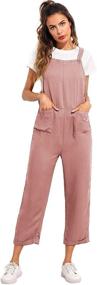 img 4 attached to 👗 Verdusa Women's Sleeveless Jumpsuit Overalls with Convenient Pockets - Ideal for Jumpsuits, Rompers & Overalls