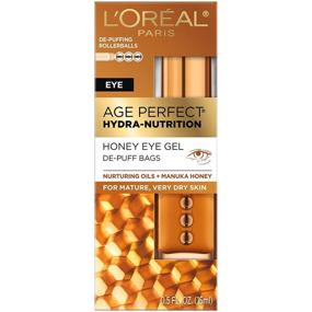 img 3 attached to 👁️ L'Oreal Paris Age Perfect Hydra Nutrition Eye Gel with Manuka Honey and Nurturing Oils – Dry Skin Eye Treatment Gel, De-puffing Rollerballs, Paraben Free, 0.5 fl. oz.