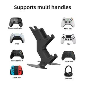 img 2 attached to 🎮 Universal Game Controller Holder Stand - Aluminum Metal Gaming Headset Stand for PS5/PS4/Xbox Series X S/Xbox One/Nintendo Switch - Joystick Accessories