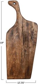 img 1 attached to 🪓 Main + Mesa Modern Boho Mango Wood Cutting Board: Handle for Chopping, Cheese Boards, and Charcuterie Serving Trays – Dark Finish, Medium Size, EC0694