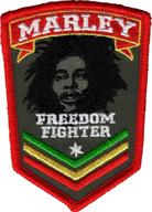 🔥 bob marley freedom fighter logo patch - iron on or sew on - shop now! logo