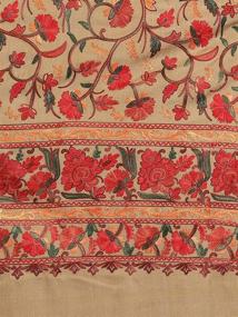 img 1 attached to Kashmir Women Indian Embroidery Flower Women's Accessories in Scarves & Wraps
