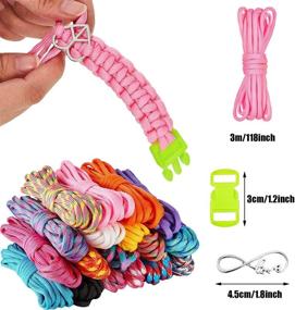 img 2 attached to 🌈 Ultimate Paracord Bracelet Making Set - Craft Custom Friendship Bracelets with 18 Vibrant Colors, 10 Feet Paracord, Buckles & Charms - Complete DIY Jewelry Kit for Personalized Fashion