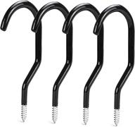 🚴 alazco 4pc heavy duty bike hook & utility storage - efficient space maximizer storage organizer for garage, basement, tool shop - wall and ceiling mount for bicycles, garden hoses, cords & more, supports up to 60 lbs logo