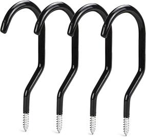 img 4 attached to 🚴 ALAZCO 4pc Heavy Duty Bike Hook & Utility Storage - Efficient Space Maximizer Storage Organizer for Garage, Basement, Tool Shop - Wall and Ceiling Mount for Bicycles, Garden Hoses, Cords & More, Supports up to 60 lbs