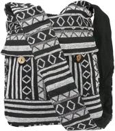 👜 tribe azure aztec black white woven handmade crossbody hobo women shoulder bag: casual & chic large sling logo