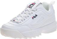 fila mens disruptor premium white men's shoes логотип