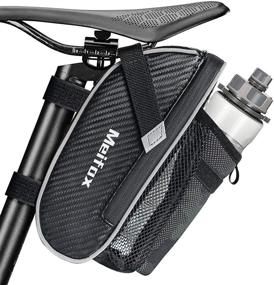 img 4 attached to Water-Resistant Bike Saddle Bag – Meifox Cycling Wedge Pack with Reflective Stripes, Under Seat Storage Bag & Water Bottle Holder for Mountain Road Bikes