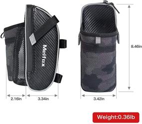 img 3 attached to Water-Resistant Bike Saddle Bag – Meifox Cycling Wedge Pack with Reflective Stripes, Under Seat Storage Bag & Water Bottle Holder for Mountain Road Bikes