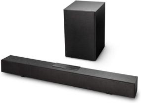 img 4 attached to Активный аналоговый бар звука Atune Analog TV Wired Wireless Sound Bar: Звуковая панель Bluetooth 5.0 со съемным беспроводным сабвуфером - 2.1-канальная совместимость с Dolby Digital.