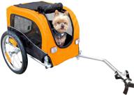🐾 booyah small dog pet bike bicycle trailer: stylish orange pet trailer for your furry friend logo