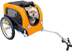 img 1 attached to 🐾 Booyah Small Dog Pet Bike Bicycle Trailer: Stylish Orange Pet Trailer for Your Furry Friend