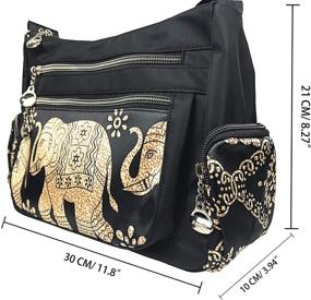 img 2 attached to 👜 Многофункциональные женские сумки через плечо с изображением слона с множеством карманов и кошельков