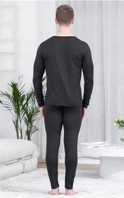 img 3 attached to 🔥 YIMANIE Men's Ultra Soft Thermal Underwear Set Long Johns Top and Bottom