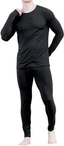 img 4 attached to 🔥 YIMANIE Men's Ultra Soft Thermal Underwear Set Long Johns Top and Bottom
