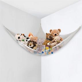 img 4 attached to 🧺 Максимизируйте пространство с сеткой для хранения игрушек Little Chicks Toy Storage Hammock Jumbo - Угловой органайзер: модель CK083.