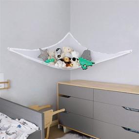 img 2 attached to 🧺 Максимизируйте пространство с сеткой для хранения игрушек Little Chicks Toy Storage Hammock Jumbo - Угловой органайзер: модель CK083.