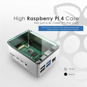 img 3 attached to Алюминиевый корпус Anidees Silver Extra High Pi для Raspberry Pi 4 Model B