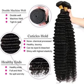 img 1 attached to Bundles Frontal Brazilian Unprocessed Extensions Hair Care