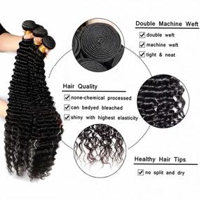 img 2 attached to Bundles Frontal Brazilian Unprocessed Extensions Hair Care