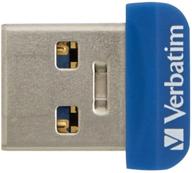 16гб флеш-накопитель verbatim store 'n' stay nano usb 3.0 - синий - модель 98709 логотип