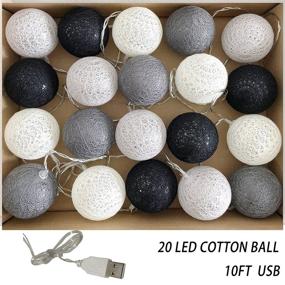 img 3 attached to Gladworts Decorative String Lights: Stylish Globe Grey Bedroom Decor Balls, USB Powered 10ft Light for Home Decor - Perfect for Living Room