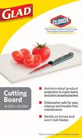 img 1 attached to 🔪 Glad Extra Large White Cutting Chopping Board - Dishwasher Safe, Non Porous, Easy to Clean, Knife-Friendly Surface, 16.25 x 10.25 inches