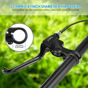 img 3 attached to 🚴 Black Stainless Steel Bicycle Brake Lever Pair with Extended 160mm Handlebar, 22.2mm Diameter | Ideal for Road, Mountain, and Folding Bikes