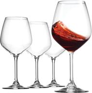 🍷 bormioli rocco 18oz red wine glasses: crystal clear star glass for wine tasting, laser cut rim – elegant set of 4, perfect for parties and restaurants logo