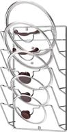 🍳 organize your kitchen with the wall door mounted pot lid rack in chrome finish логотип