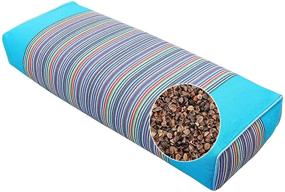 img 3 attached to 🌾 Buckwheat Pillow: 100% Organic Coarse Cloth Package with Massaging Effect for Improved Sleep Quality - Green (Blue)