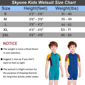 img 1 attached to Neoprene Wetsuit Toddler Swimsuit Protection Sports & Fitness