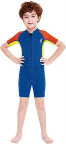 img 4 attached to Neoprene Wetsuit Toddler Swimsuit Protection Sports & Fitness