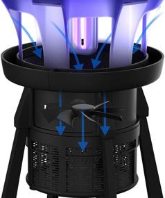 img 1 attached to 🦟 Hoont 35 3-Way Mosquito and Fly, Gnat Trap: Effective Indoor & Outdoor Bug Killer with UV Light Attractant and Fan – Includes Stand