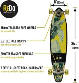 img 3 attached to 🌴 ReDo Skateboard Co Longboard Palms: Get Riding with Stylish Palm Prints