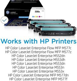 img 3 attached to 🖨️ Картриджи HP 508A (CF361A, CF362A, CF363A) тонера Циан, Пурпурный, Желтый для принтеров HP Color LaserJet Enterprise M553 серии, M577 серии - Улучшенный SEO
