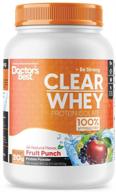 🍓 19.5 ounce doctor's best fruit punch clear whey protein powder logo