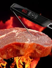 img 2 attached to 🌡️ Digital Cooking Thermometer for Liquids & Grilling Meat, Instant Read BBQ Thermometer for Turkey/BBQ/Baking/Candy, with Magnet & Alarm Function, Dual Probe Waterproof, -58/572 °F