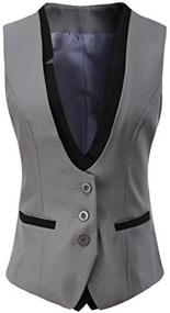 img 1 attached to Vocni V Neck Business Bottoned Waistcoat