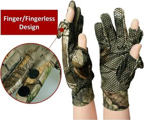 img 2 attached to Durio Fingerless Anti Slip Lightweight Camouflage