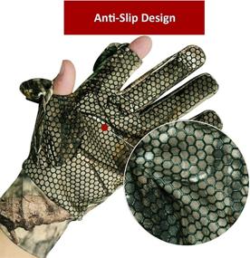 img 1 attached to Durio Fingerless Anti Slip Lightweight Camouflage