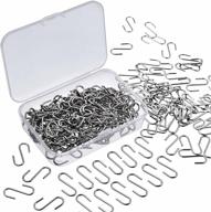 🔗 versatile 150 piece mini s hooks with storage box - ideal for diy crafts, hanging jewelry, key chains, and tags (22 x 8 mm) logo