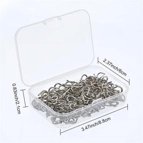 img 3 attached to 🔗 Versatile 150 Piece Mini S Hooks with Storage Box - Ideal for DIY Crafts, Hanging Jewelry, Key Chains, and Tags (22 x 8 mm)
