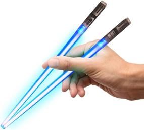 img 1 attached to 🍣 Chop Sabers Light Up LightSaber Chopsticks: Blue Pair - Dine with Galactic Style and Elegance!