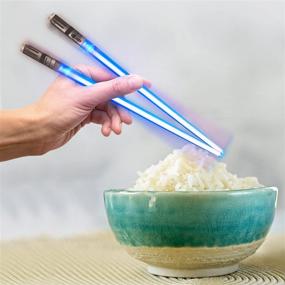 img 2 attached to 🍣 Chop Sabers Light Up LightSaber Chopsticks: Blue Pair - Dine with Galactic Style and Elegance!