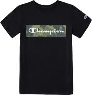 👕 одежда champion heritage с коротким рукавом для мальчиков из хлопка: идеально подходит для активного образа жизни. логотип