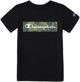 img 4 attached to 👕 Одежда Champion Heritage с коротким рукавом для мальчиков из хлопка: идеально подходит для активного образа жизни.