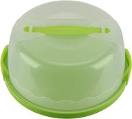 🧁 hellocupcake portable cake and cupcake carrier - 10.4" diameter - translucent dome - green логотип