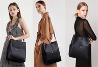 👜 gionar soft black leather purse women's genuine leather tote handbag with rfid protection - designer bucket crossbody bag logo
