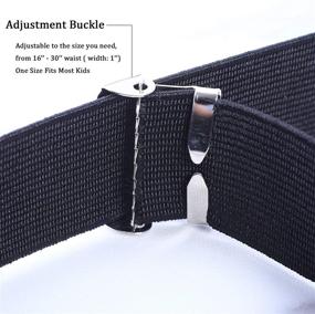 img 1 attached to 👶 Adorable 4PCS Elastic Buckle Boys' Belts: Essential Accessories for Kids
